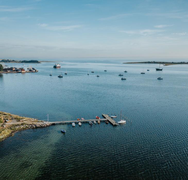 The coast at the town of Ærøskøbing, at Danish Island Ærø
