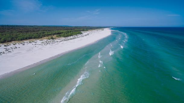 Dueodde Strand på Bornholm i Danmark