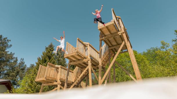 Barn som leker på Fyns Sommerland på Fyn, Danmark