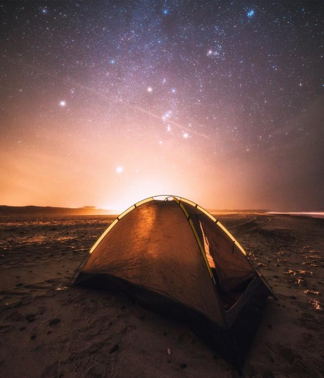 Nationalpark Thy at night