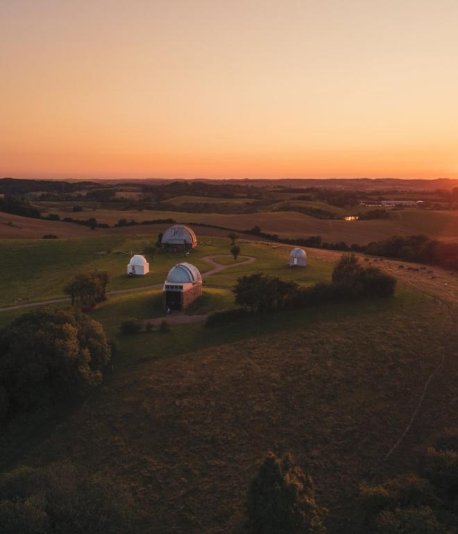 Het Brorfelde observatorium in West-Seeland, Denemarken