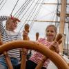 Children on a boat, Fregatten Jylland