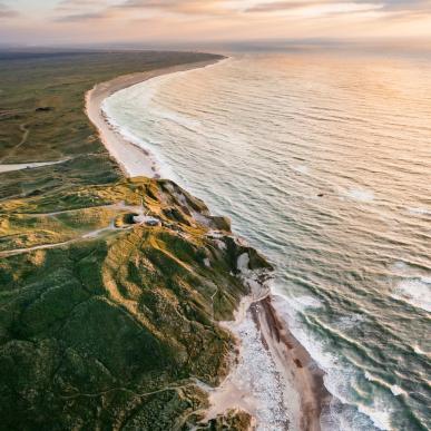 Utsikt over havet i Bulbjerg i Nordjylland