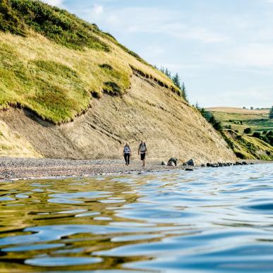 Hikers on Mors. Limfjord