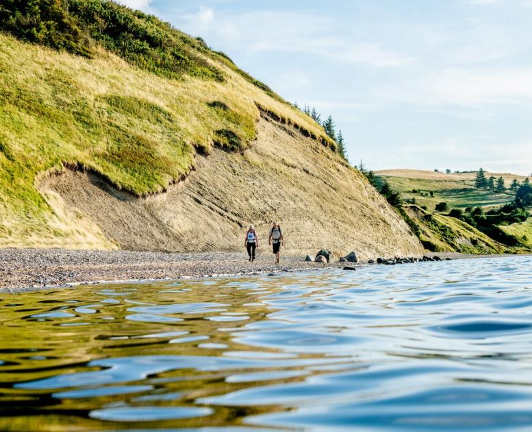 Hikers on Mors. Limfjord