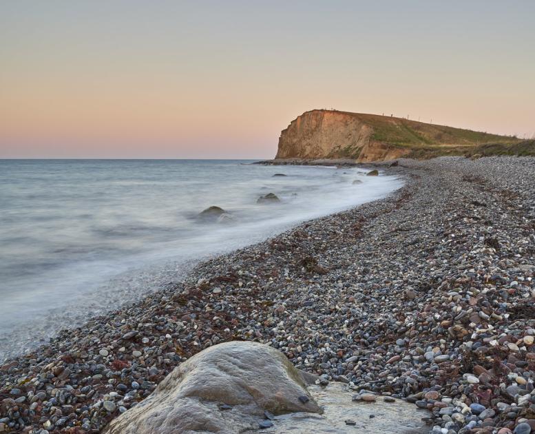 Dovns Klint op Langeland, een eiland van de Zuid-Funense Archipel in Denemarken